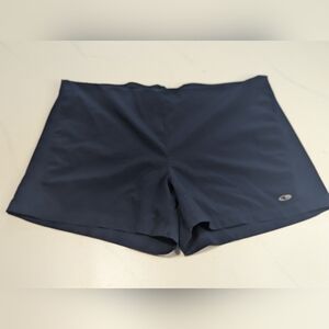 Champion Women's Brief Lined Athletic Shorts, Navy Blue, Size  Large
